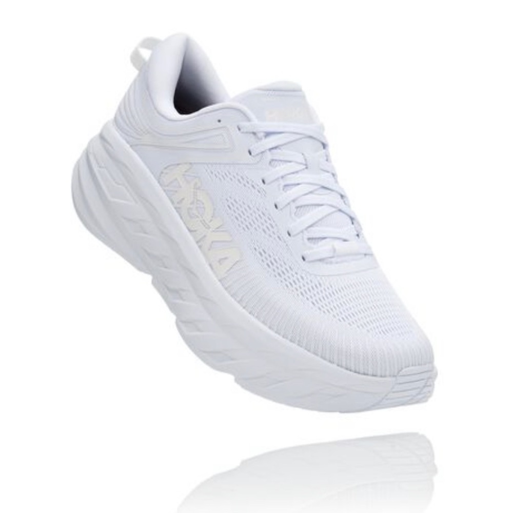 White Hoka Bondi 7